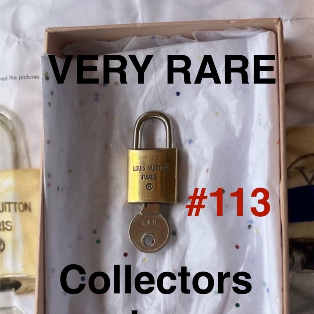Louis Vuitton #113 Lock and key RARE WITH 2 COAs
